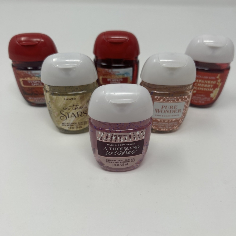 6 NEW Bath & Body Works Anti-Bacterial Hand Gel Pumpkin In The Stars Cherry More